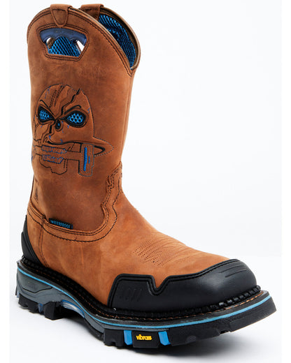 Men's 11" Decimator Waterproof Western Work Boots - Nano Co Brown