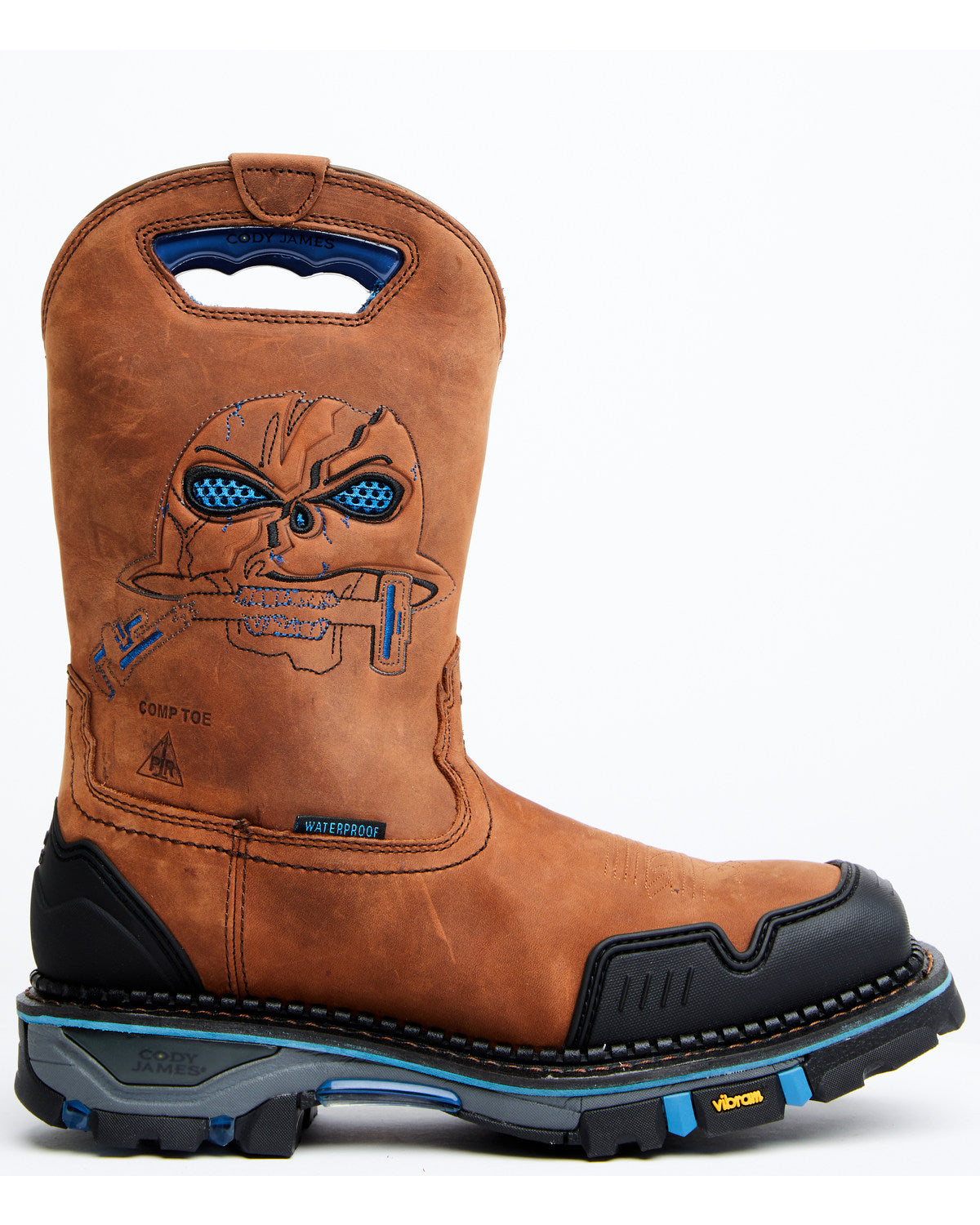 Men's 11" Decimator Waterproof Western Work Boots - Nano Co Brown