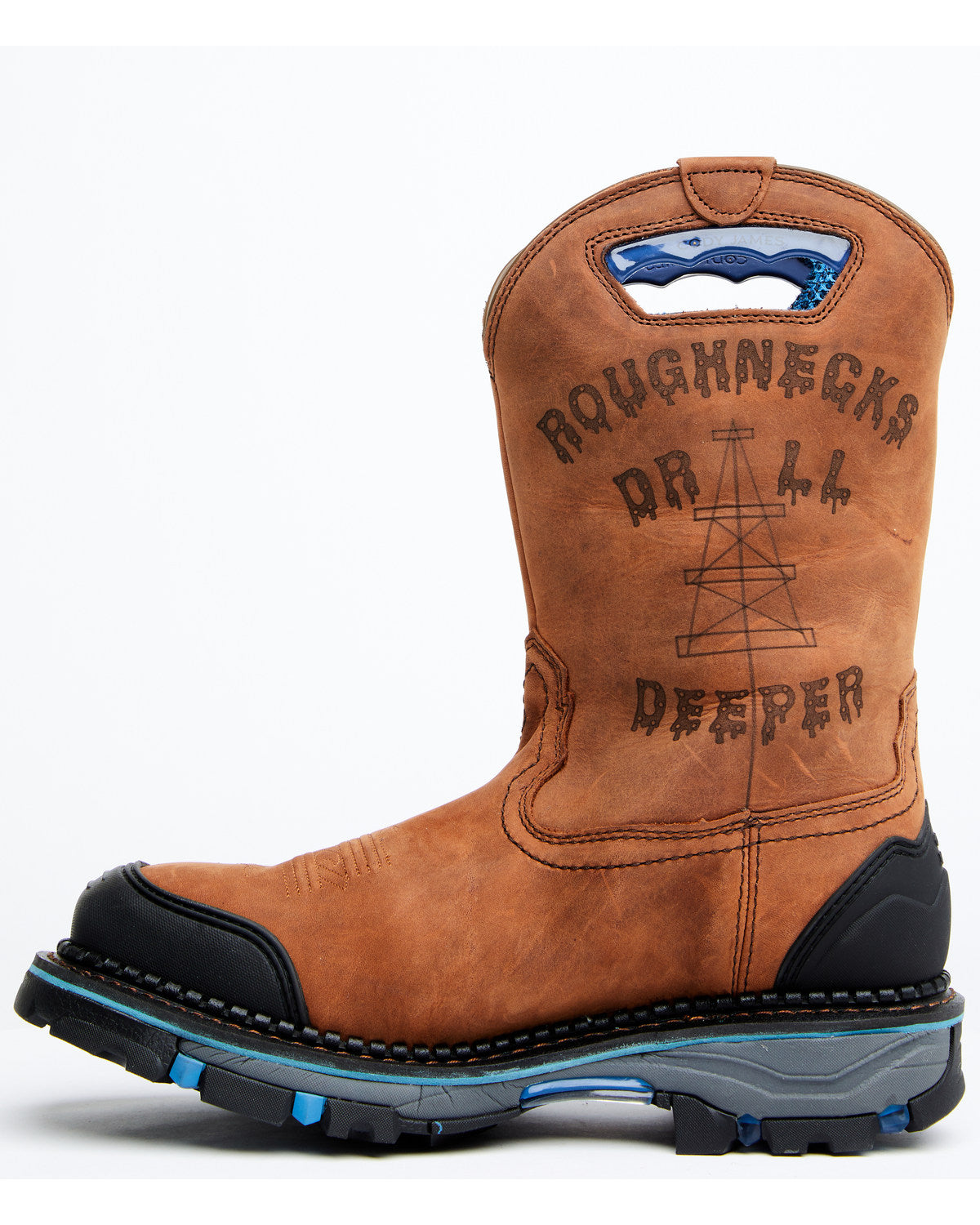 Men's 11" Decimator Waterproof Western Work Boots - Nano Co Brown