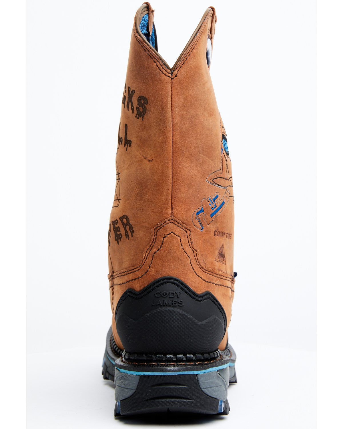 Men's 11" Decimator Waterproof Western Work Boots - Nano Co Brown