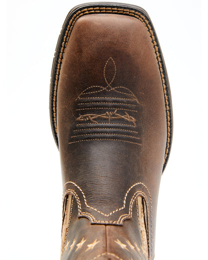 Men's ASE7 Star Lite Performance Western Boots - Broad Squa Brown