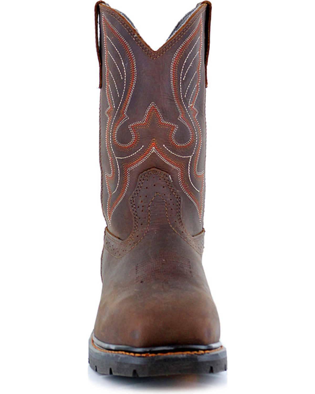 Men's 10" Waterproof Pull-On Work Boots - Composite Toe Brown
