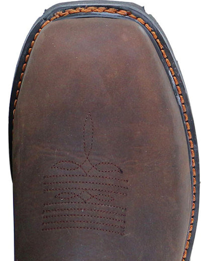 Men's 10" Waterproof Pull-On Work Boots - Composite Toe Brown