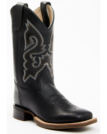 Boys' Little Westley Western Boots - Broad Square Toe Black