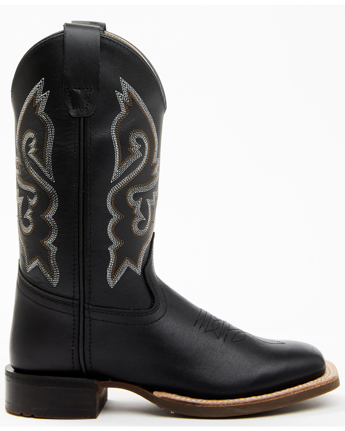 Boys' Little Westley Western Boots - Broad Square Toe Black