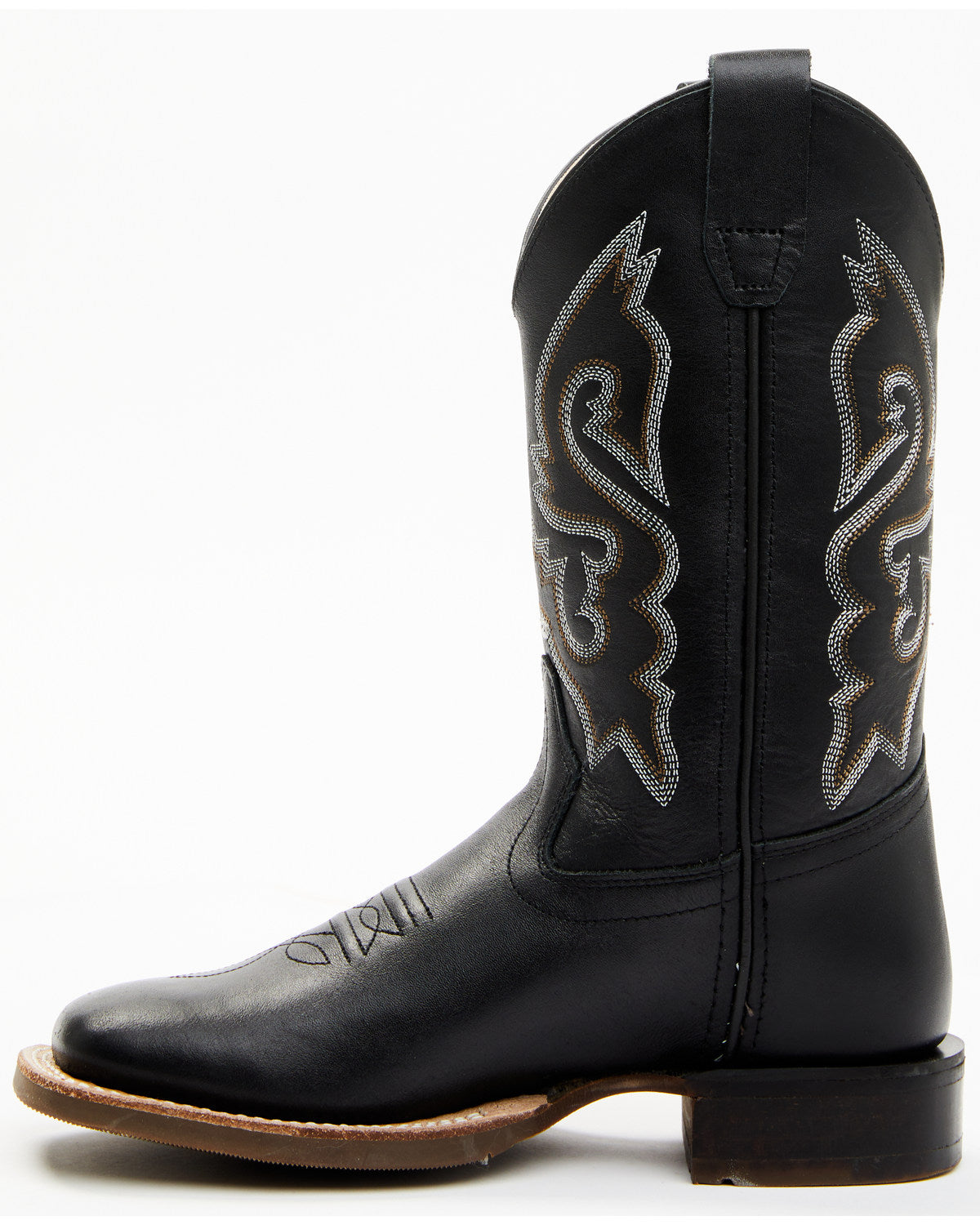 Boys' Little Westley Western Boots - Broad Square Toe Black