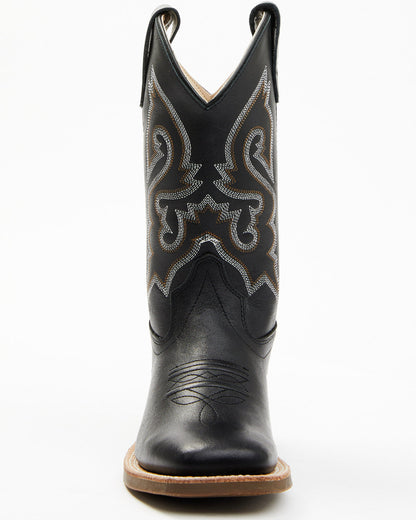 Boys' Little Westley Western Boots - Broad Square Toe Black