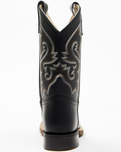 Boys' Little Westley Western Boots - Broad Square Toe Black