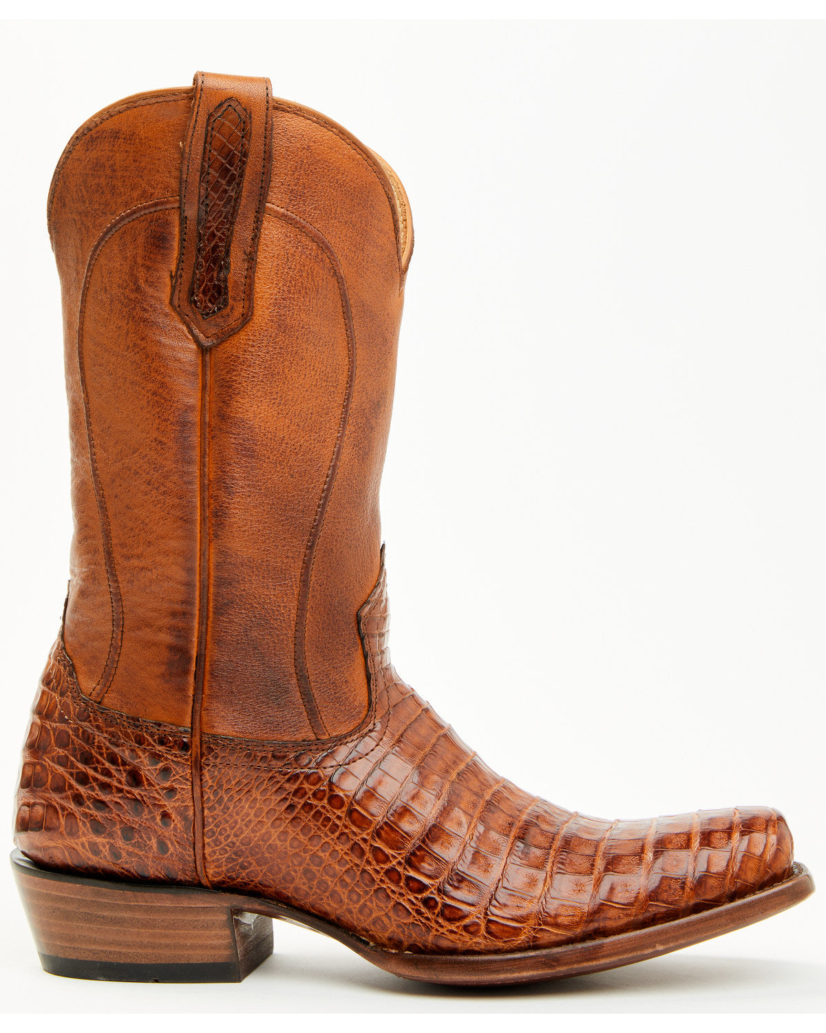Black 1978® Men's Mason Exotic Caiman Belly Western Boots - Cognac