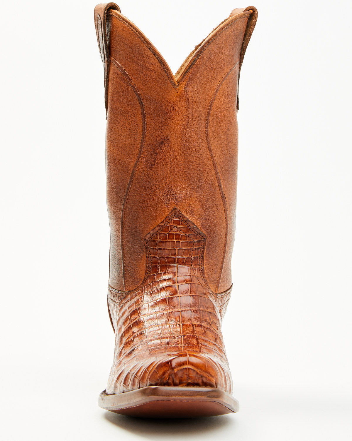 Black 1978® Men's Mason Exotic Caiman Belly Western Boots - Cognac