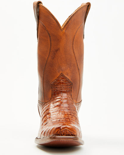 Black 1978® Men's Mason Exotic Caiman Belly Western Boots - Cognac