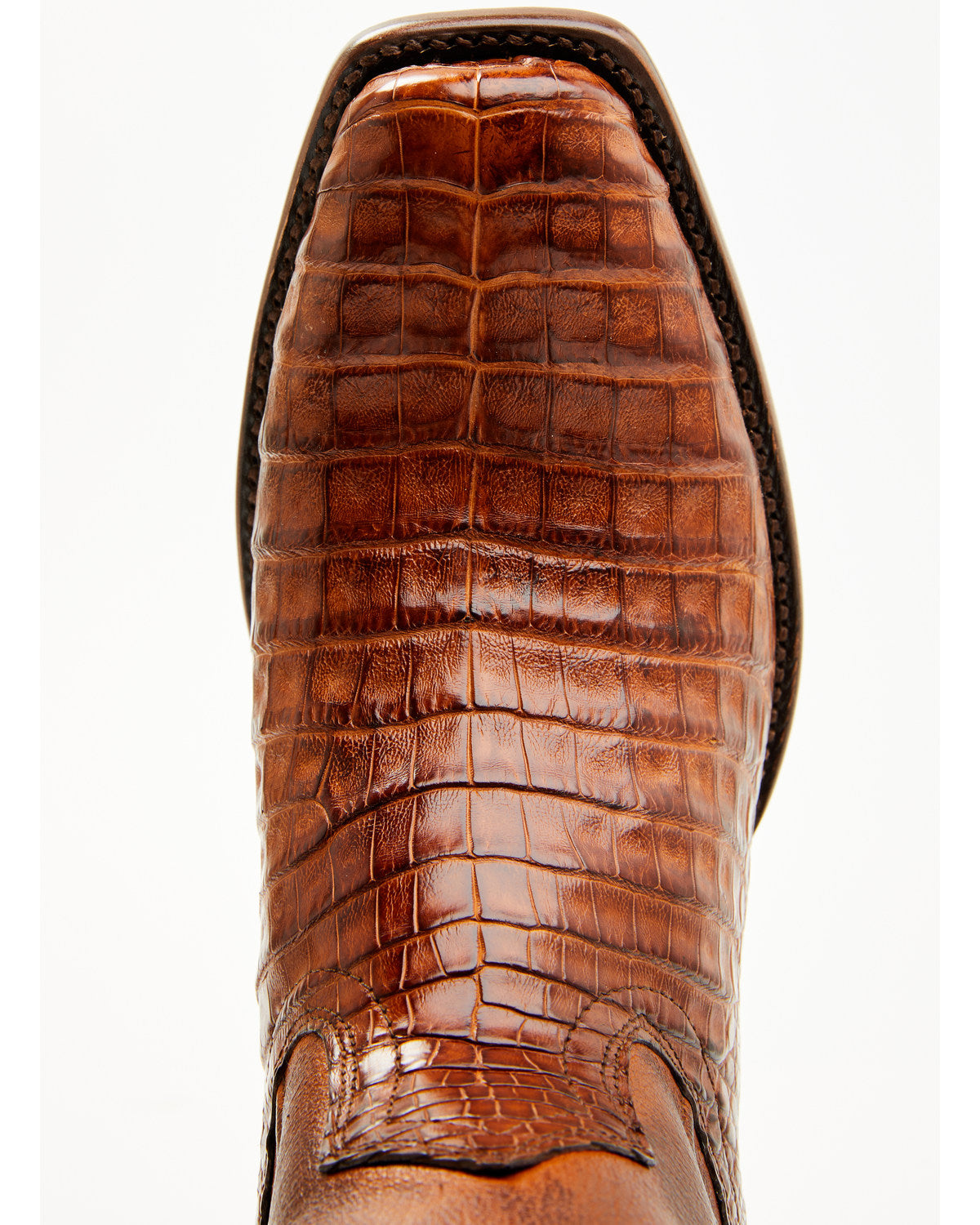 Black 1978® Men's Mason Exotic Caiman Belly Western Boots - Cognac