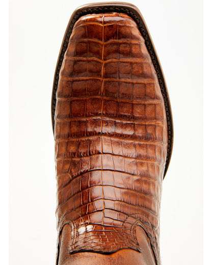 Black 1978® Men's Mason Exotic Caiman Belly Western Boots - Cognac