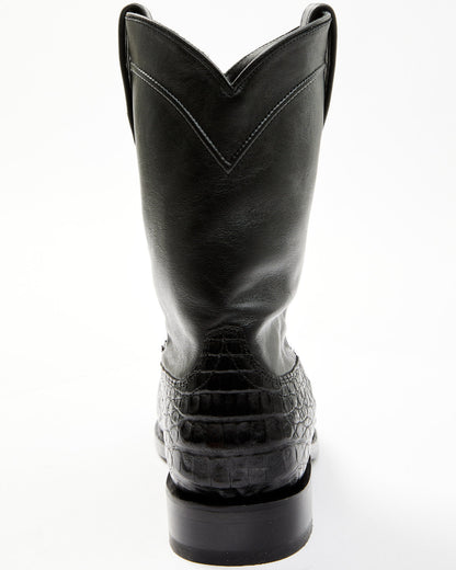 Black 1978® Men's Carmen Exotic Caiman Belly Roper Boots - Black