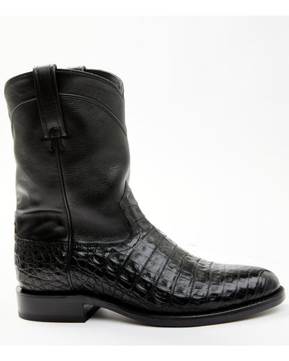 Black 1978® Men's Carmen Exotic Caiman Belly Roper Boots - Black