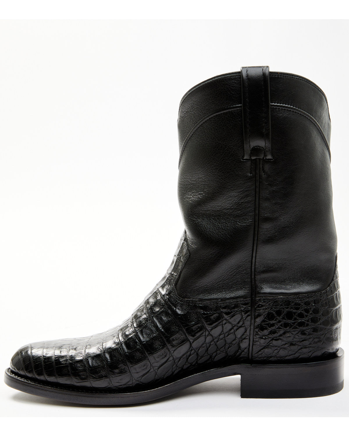 Black 1978® Men's Carmen Exotic Caiman Belly Roper Boots - Black