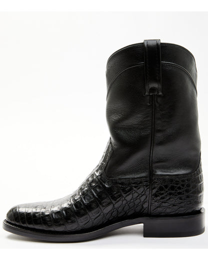 Black 1978® Men's Carmen Exotic Caiman Belly Roper Boots - Black