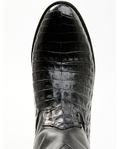 Black 1978® Men's Carmen Exotic Caiman Belly Roper Boots - Black