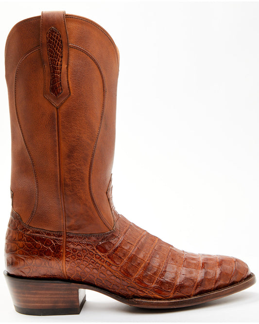 Black 1978® Men's Chapman Exotic Caiman Belly Western Boots Cognac