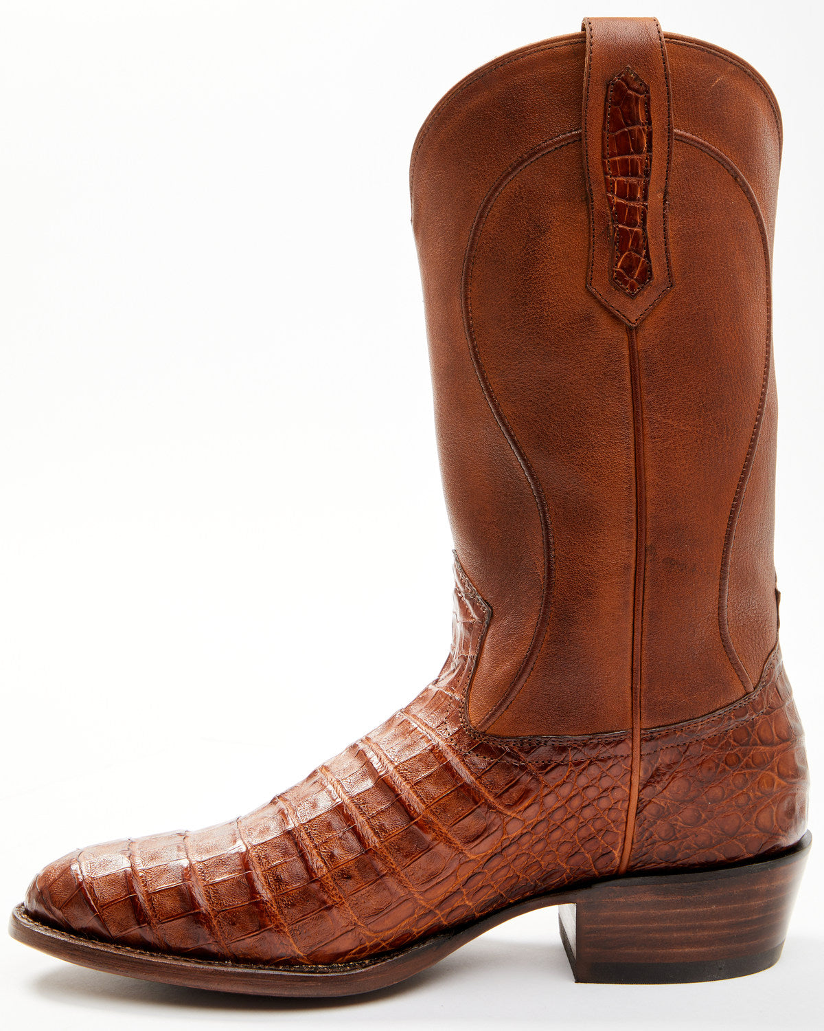 Black 1978® Men's Chapman Exotic Caiman Belly Western Boots Cognac