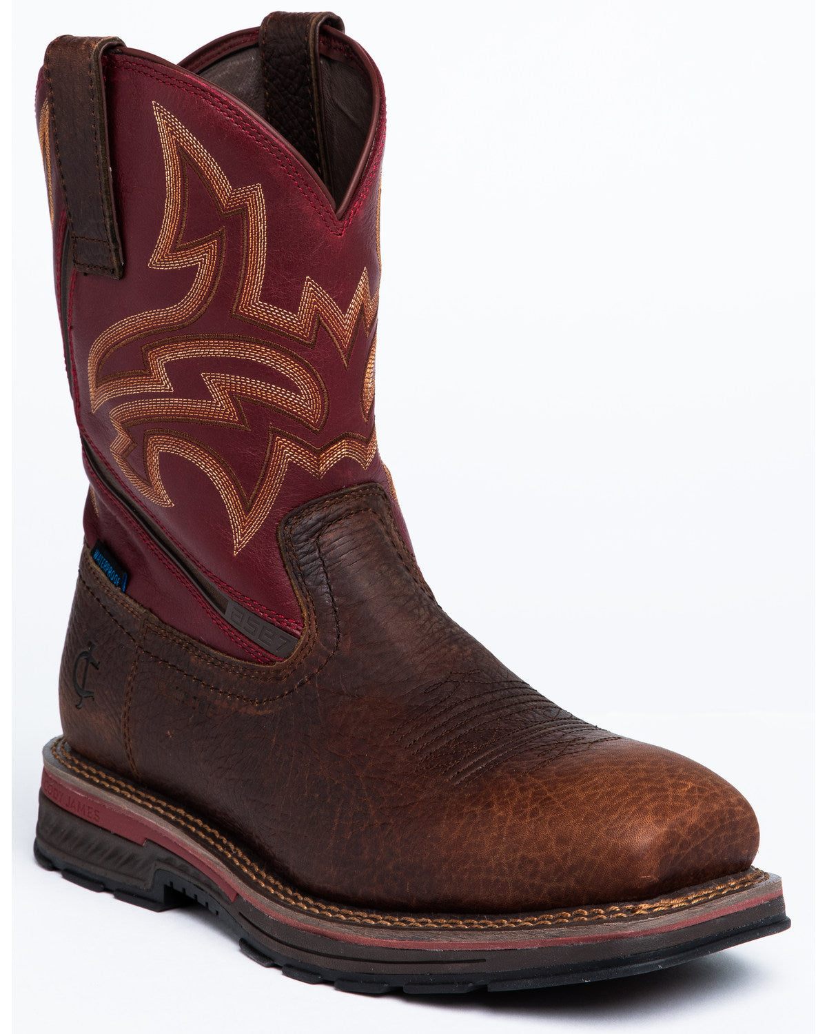 Men's 11" ASE7 Disruptor Waterproof Western Work Boots - Na Brown