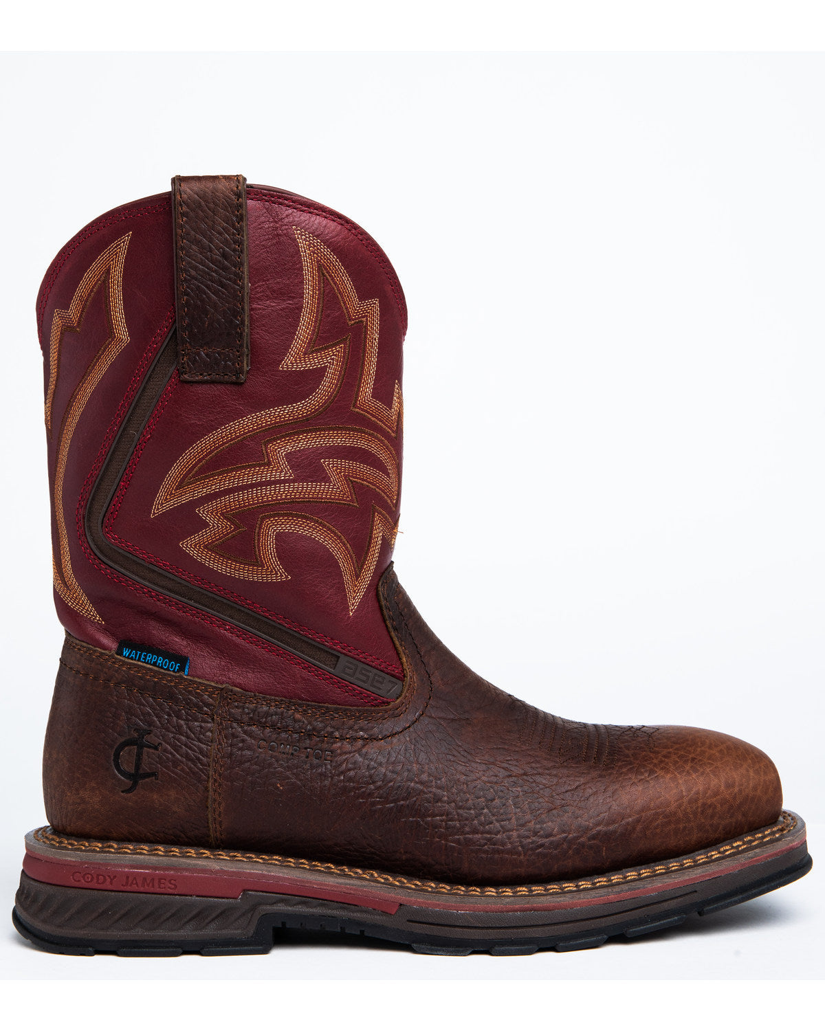 Men's 11" ASE7 Disruptor Waterproof Western Work Boots - Na Brown