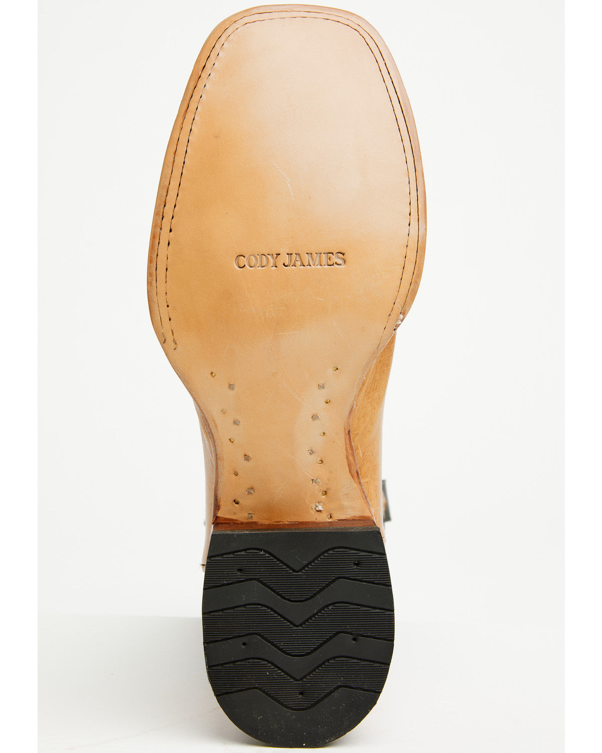Men's Exotic Ostrich Western Boots - Broad Square Toe Brandy Brown