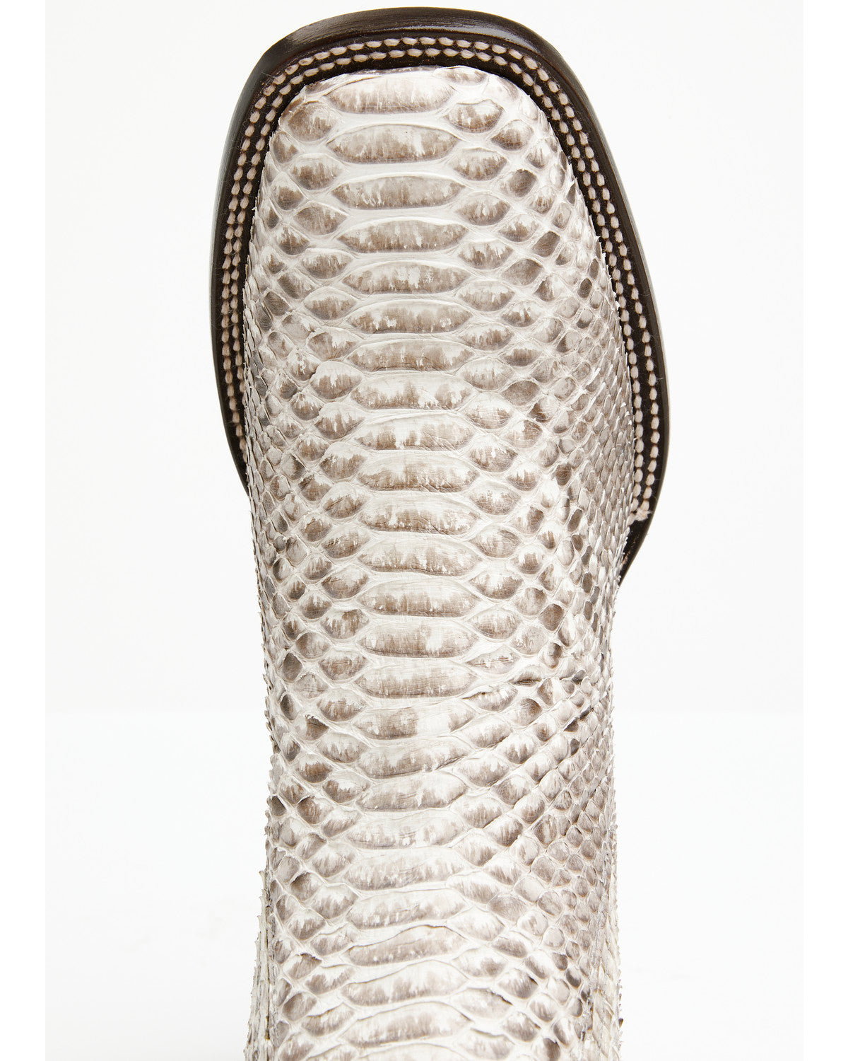Men's Hash Exotic Python Western Ankle Boots - Broad Square Natural