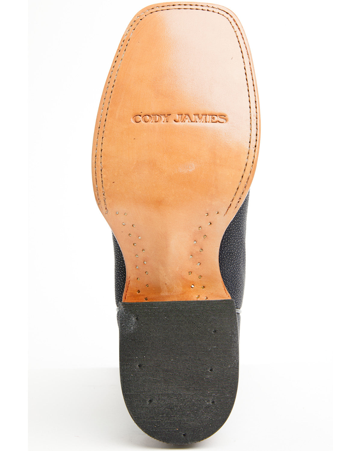 Men's Exotic Stingray Western Boots - Broad Square Toe Navy