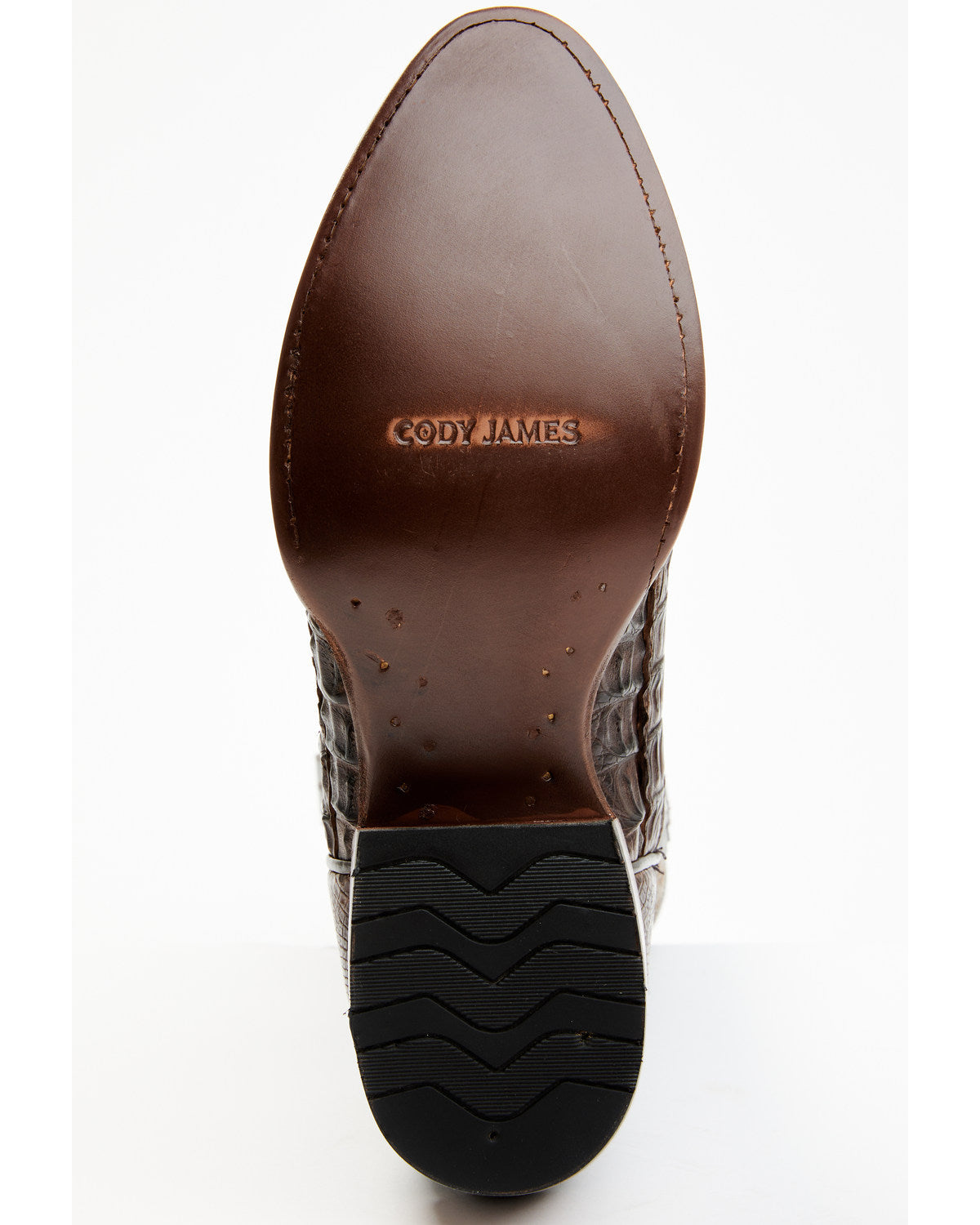 Men's Exotic Caiman Western Boots - Round Toe Brown