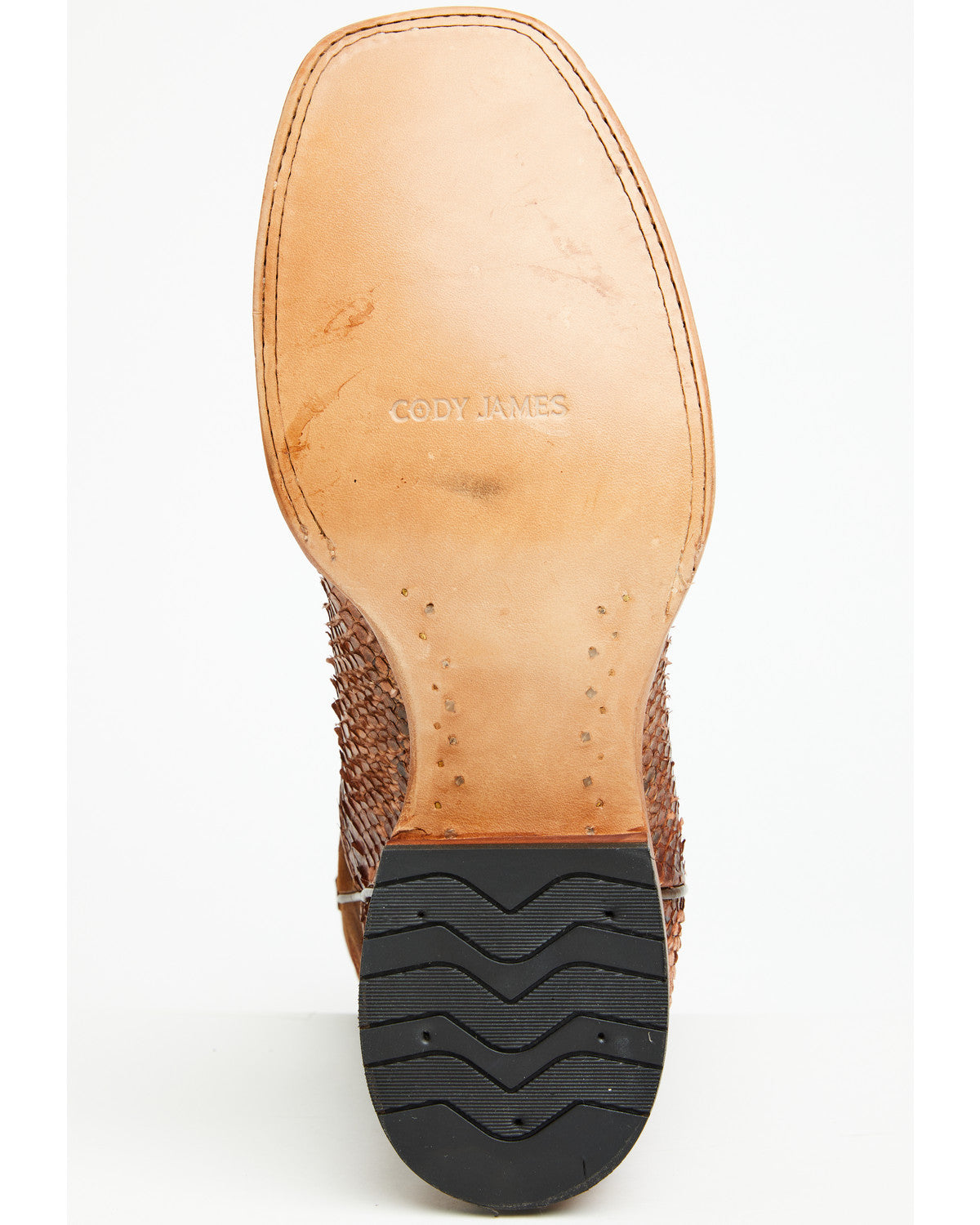 Men's Brandy Exotic Python Western Boots - Broad Square Toe Brown