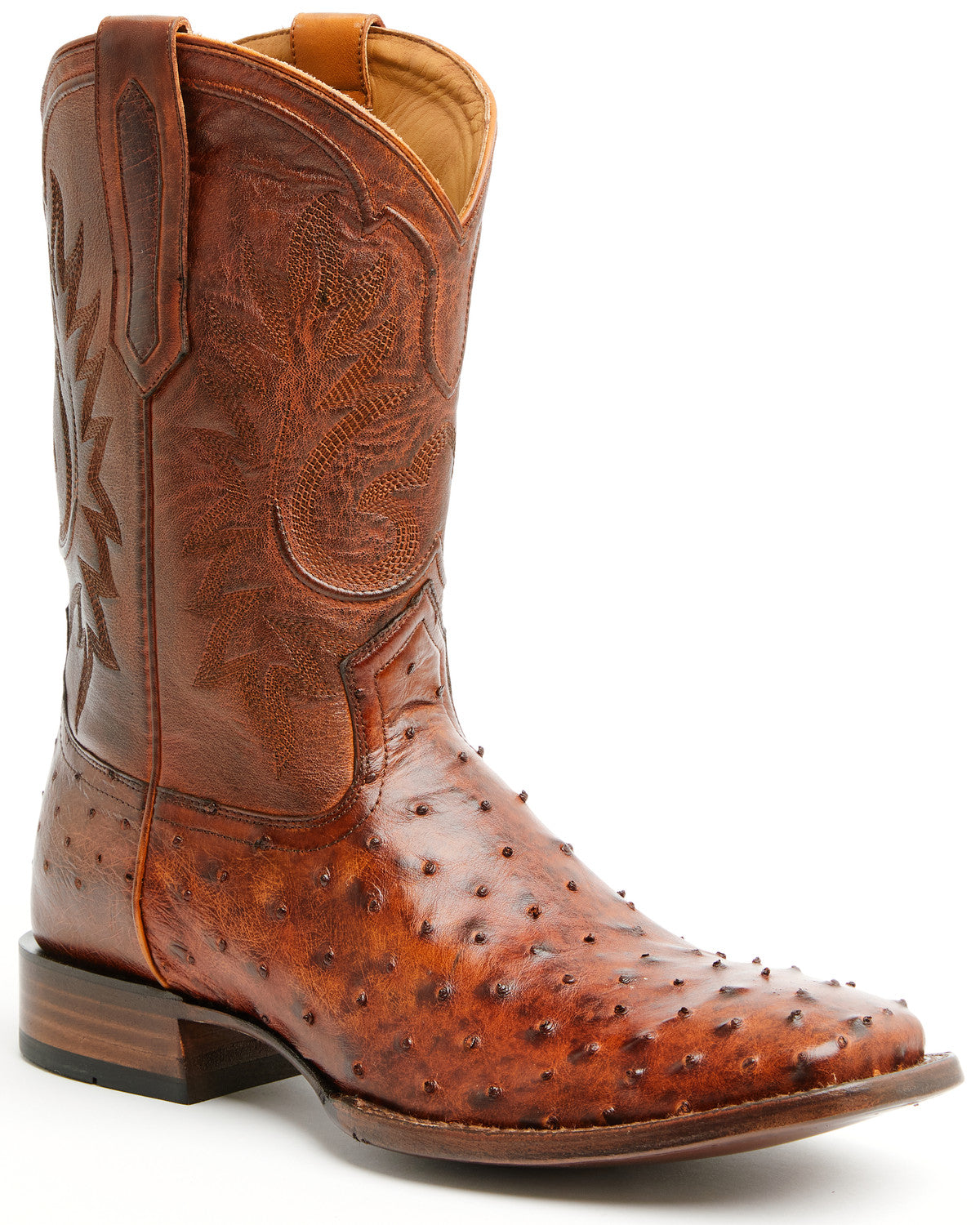 Black 1978® Men's The Hayward Exotic Ostrich Western Boots Cognac