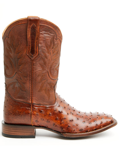 Black 1978® Men's The Hayward Exotic Ostrich Western Boots Cognac
