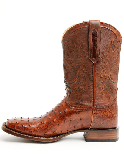 Black 1978® Men's The Hayward Exotic Ostrich Western Boots Cognac