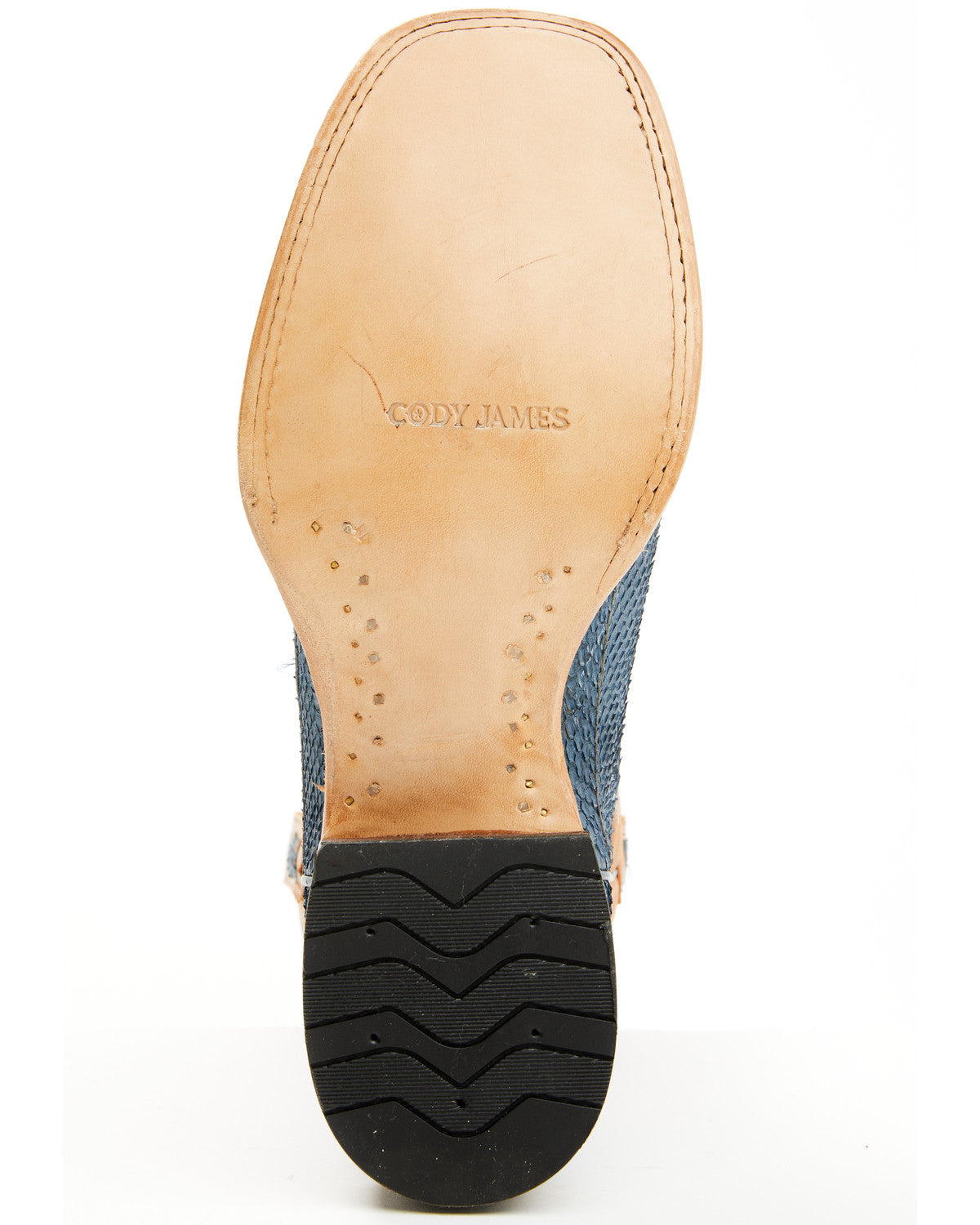 Men's Exotic Python Vulturno Western Boots - Broad Square T Blue