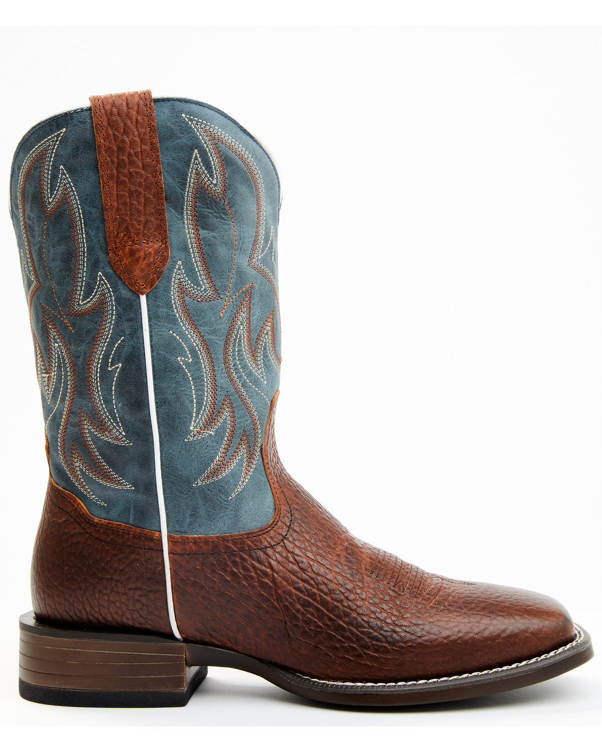 Men's Hoverfly Dakota Western Performance Boots - Broad Squ Brown/blue