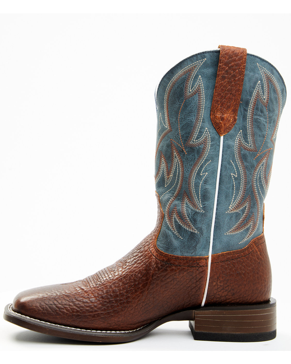 Men's Hoverfly Dakota Western Performance Boots - Broad Squ Brown/blue