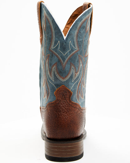 Men's Hoverfly Dakota Western Performance Boots - Broad Squ Brown/blue