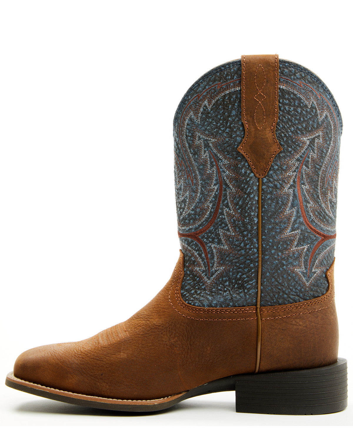 Men's Force Western Boots - Broad Square Toe Blue