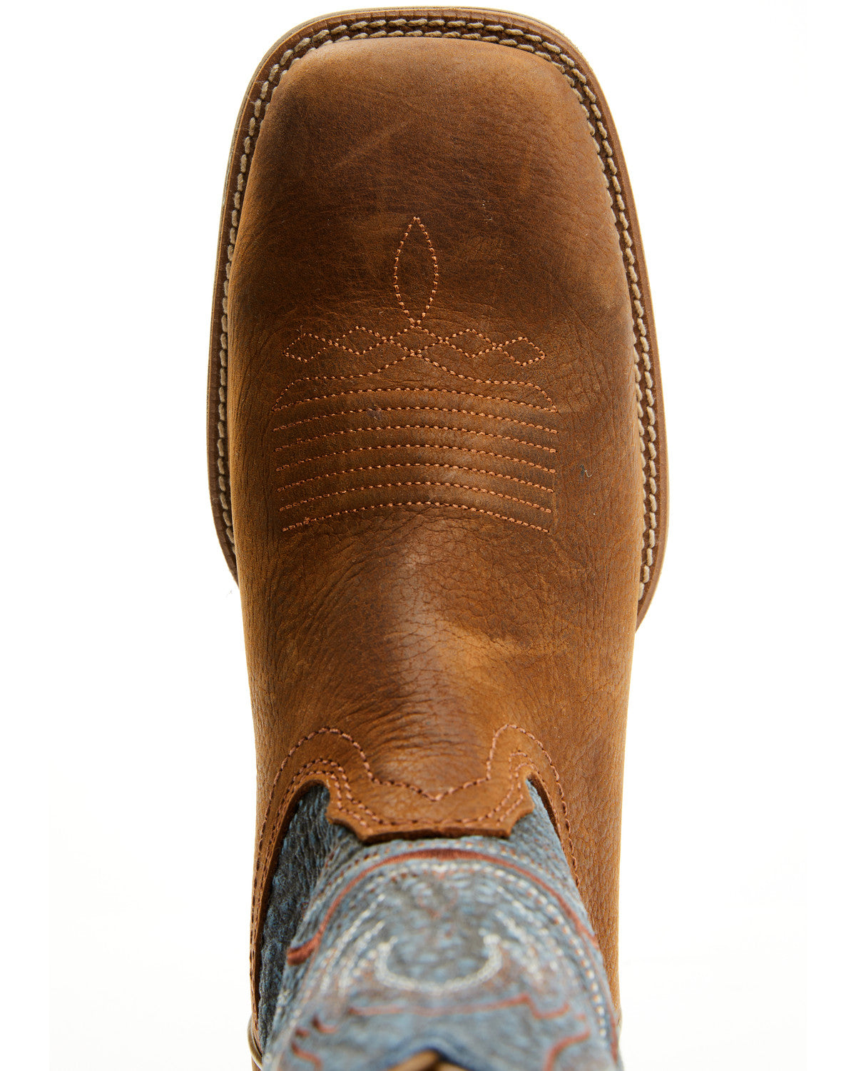 Men's Force Western Boots - Broad Square Toe Blue