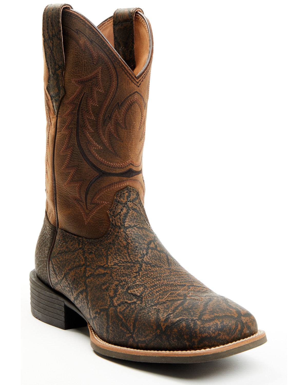Men's Force Performance Western Boots - Broad Square Toe Brown