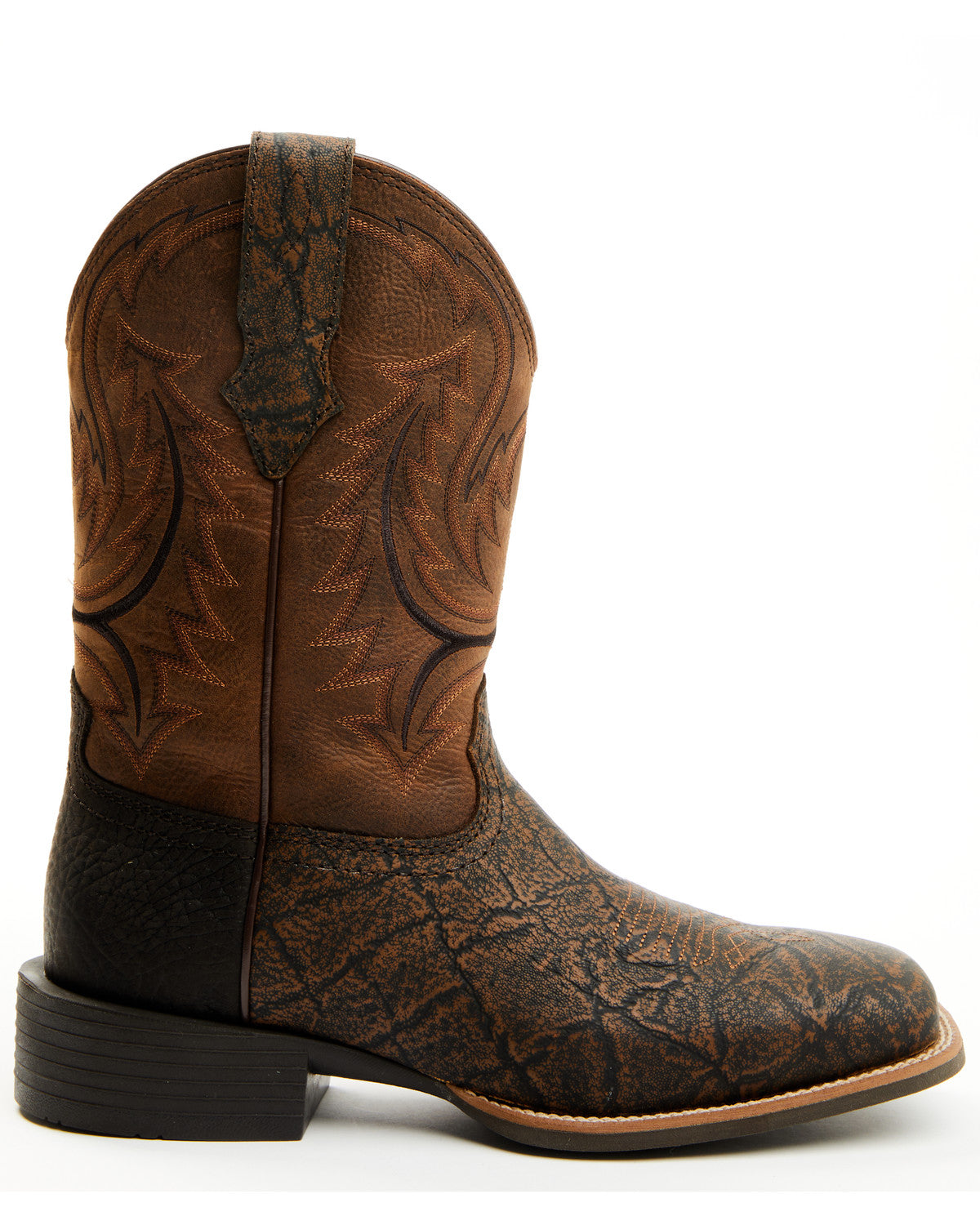 Men's Force Performance Western Boots - Broad Square Toe Brown