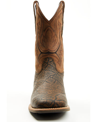 Men's Force Performance Western Boots - Broad Square Toe Brown