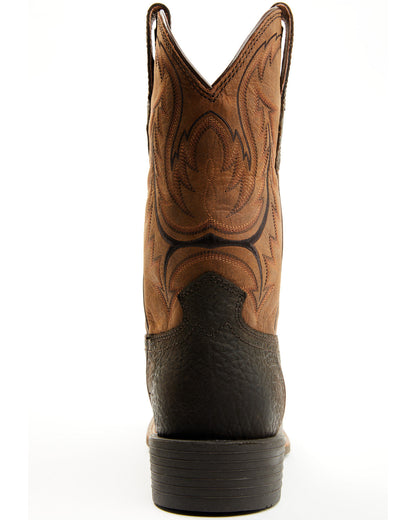 Men's Force Performance Western Boots - Broad Square Toe Brown