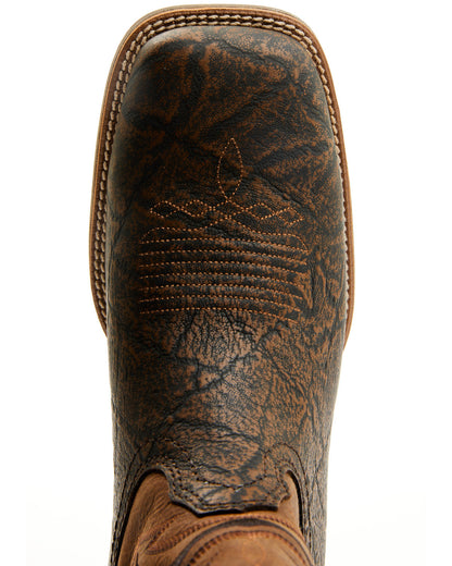 Men's Force Performance Western Boots - Broad Square Toe Brown