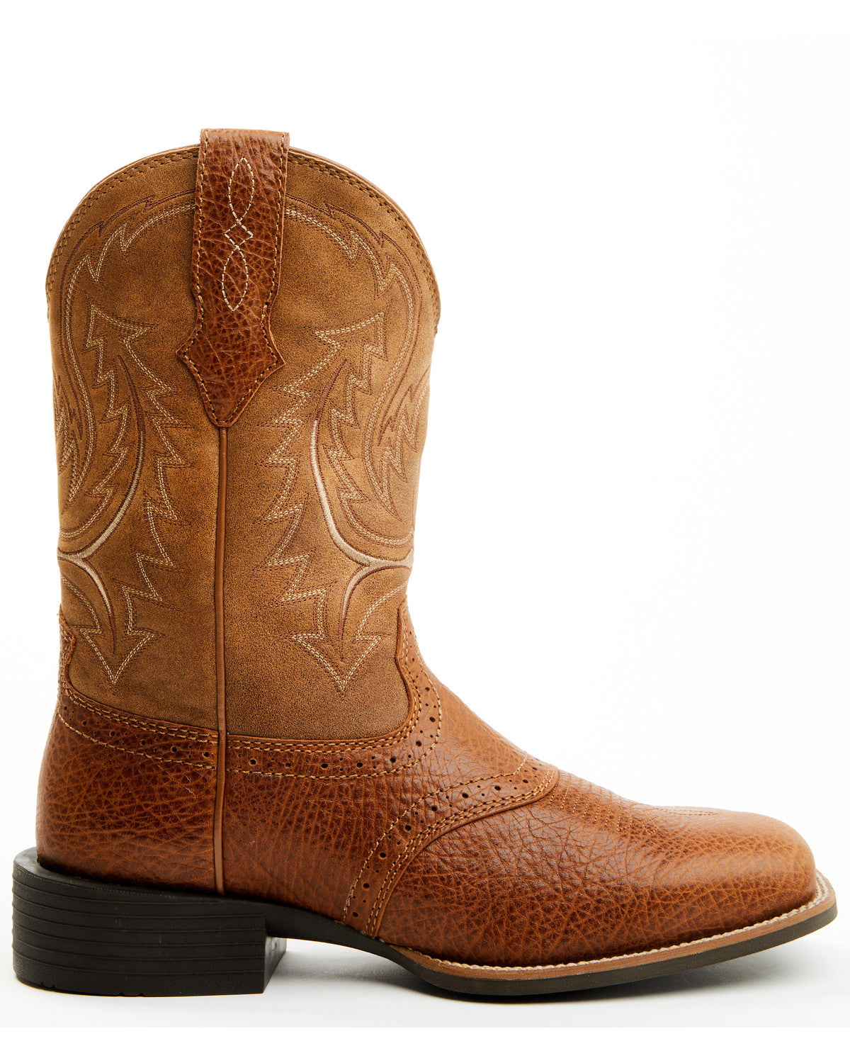 Men's Force Performance Western Boots - Broad Square Toe Brown