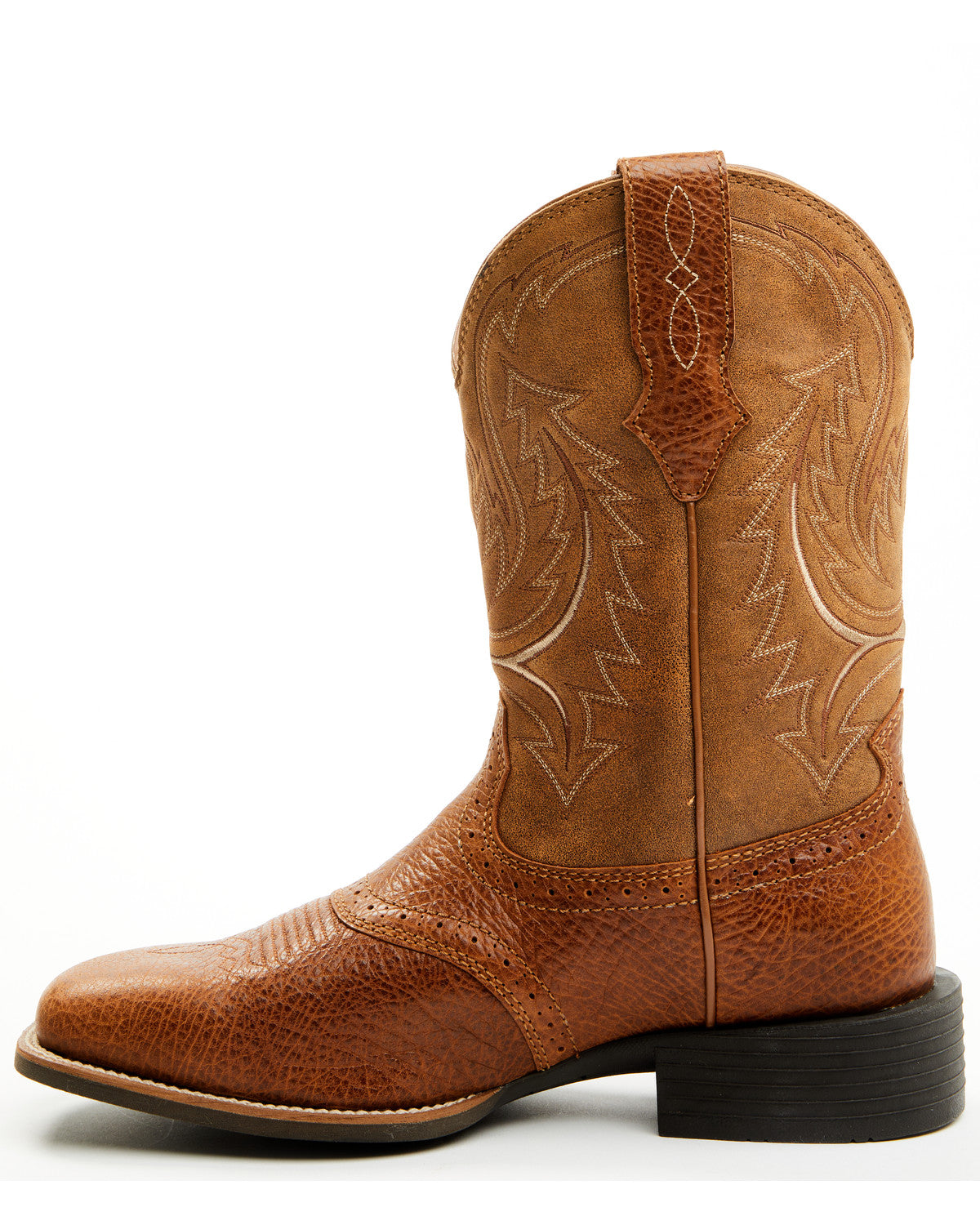 Men's Force Performance Western Boots - Broad Square Toe Brown