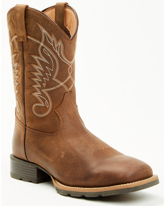 Men's Ranger Performance Western Boots - Broad Square Toe Brown
