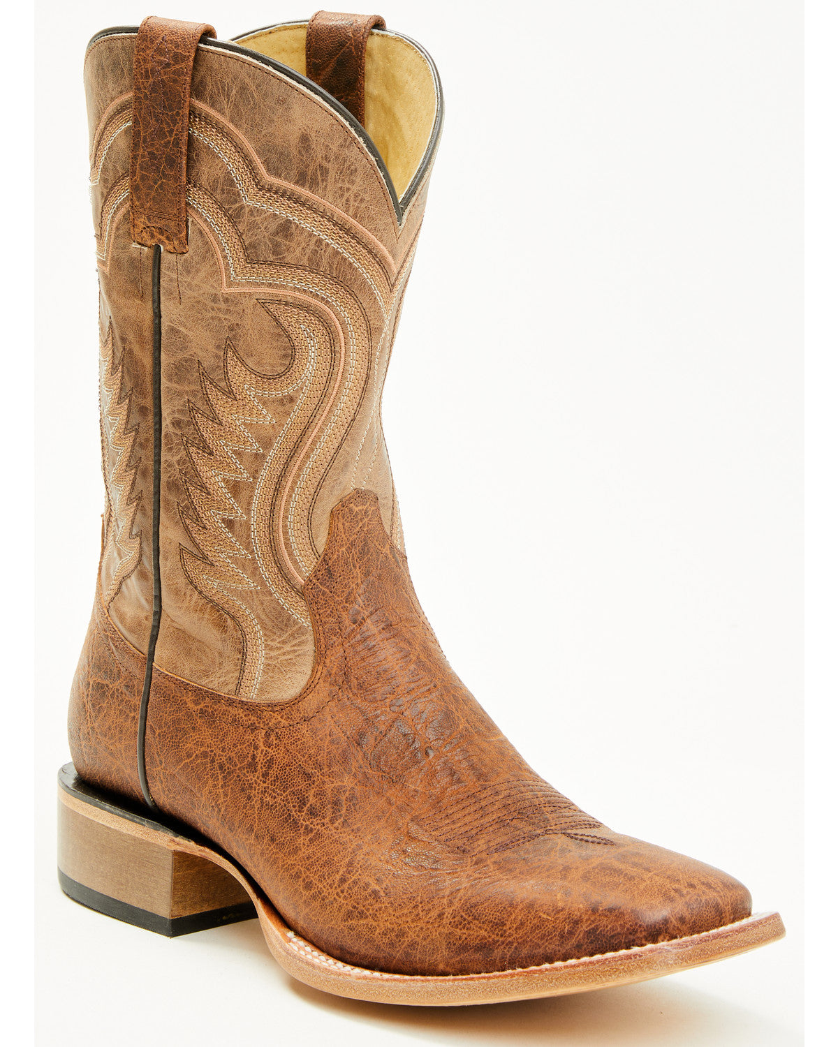 Cush Core® Men's Rover Elephant Print Western Boots - Broad Cognac