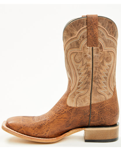 Cush Core® Men's Rover Elephant Print Western Boots - Broad Cognac